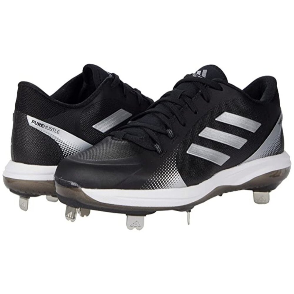 Adidas Womens  PureHustle 2 Metal Softball Cleats H00984 Black Silver Size 9